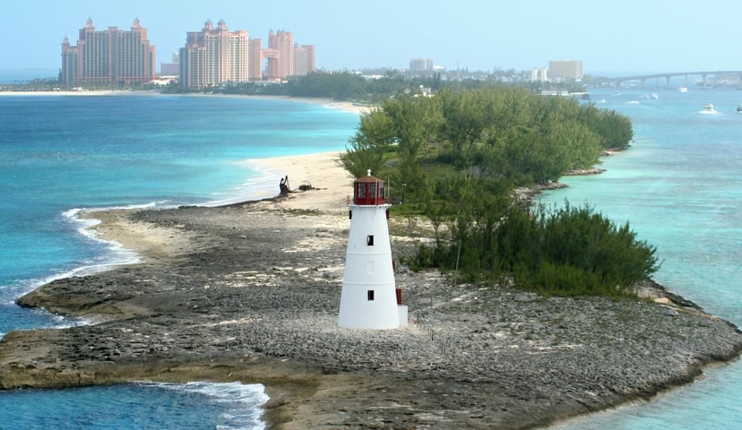 The lighthouse in Nassau, Bahamas