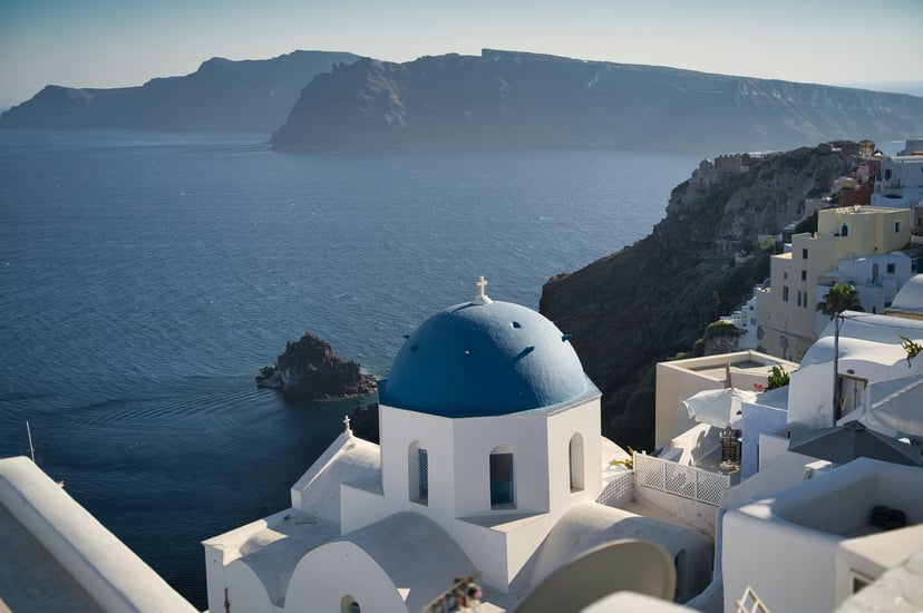 A view of the Aegean Sea from a Greek island