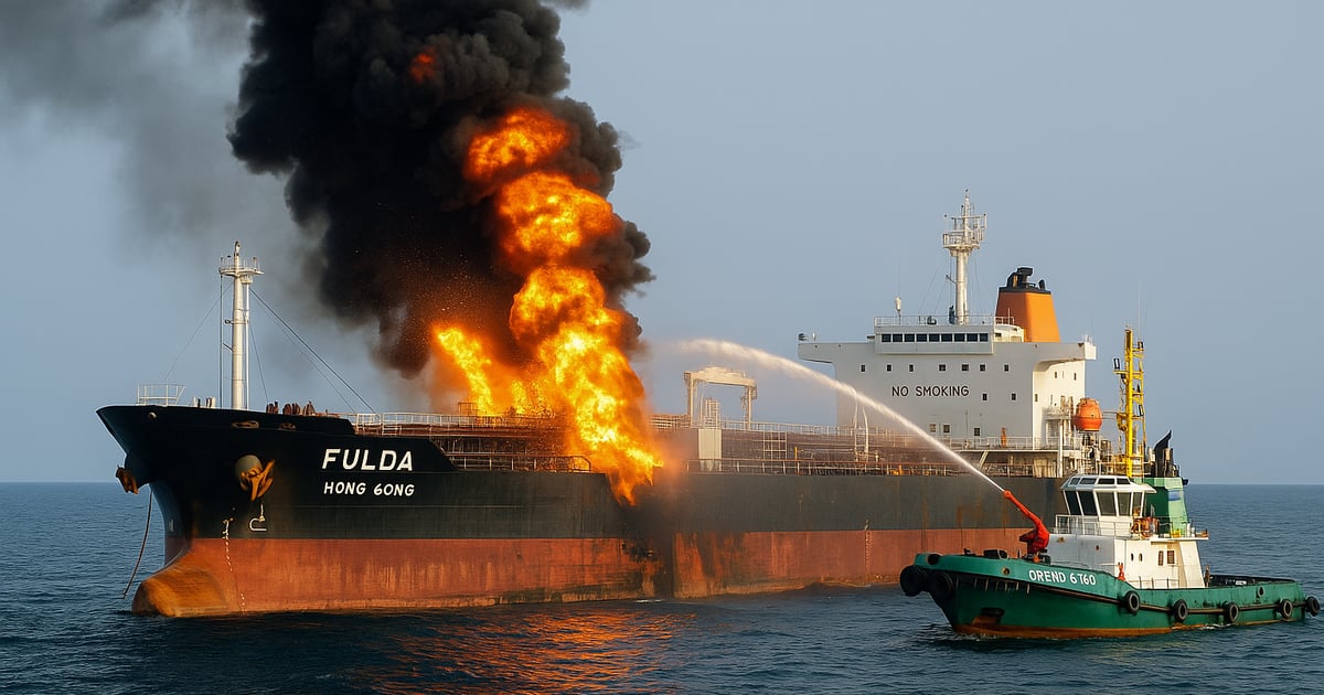 Explosion and Fire Aboard Tanker Fulda Near Kandla Port – Maritime Bell