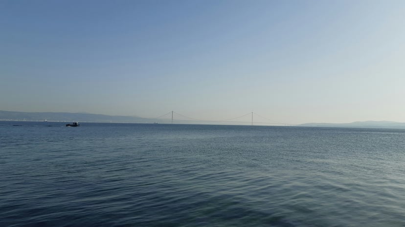 A bridge over the Çanakkale Strait near Turkey