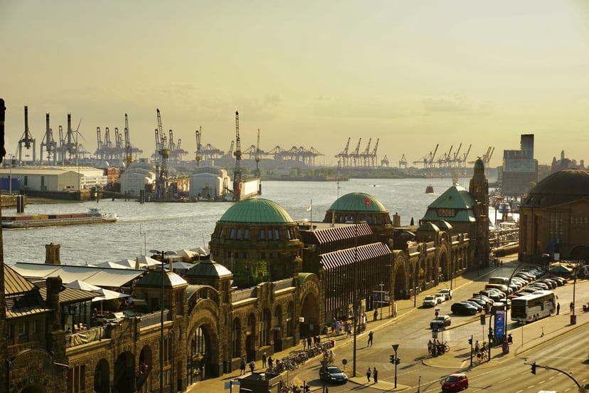 Hamburg Port and the River Elbe