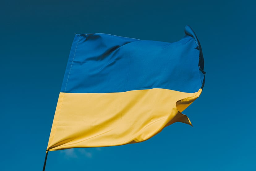 The flag of Ukraine