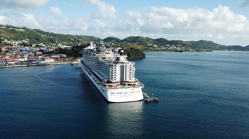 The MSC Seaview heading towards a port