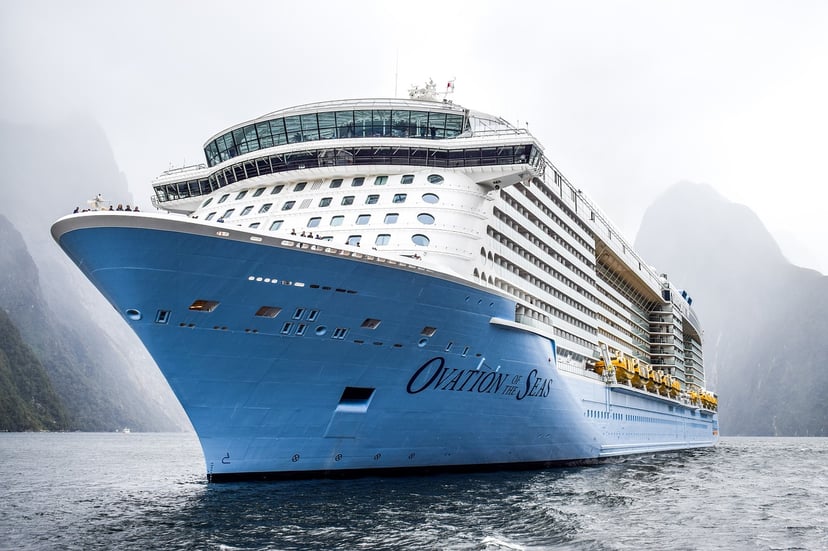 Royal Caribbean's cruise ship Ovation of the Seas at sea