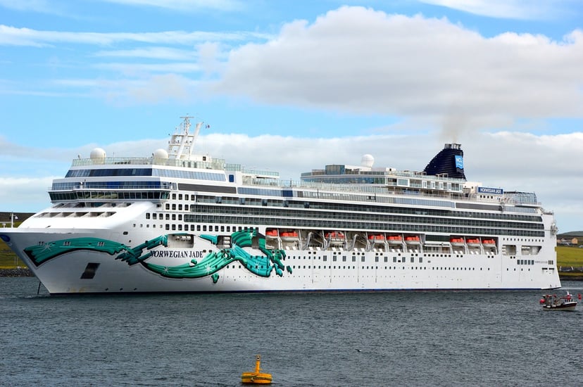 The Norwegian Jade cruise ship at sea
