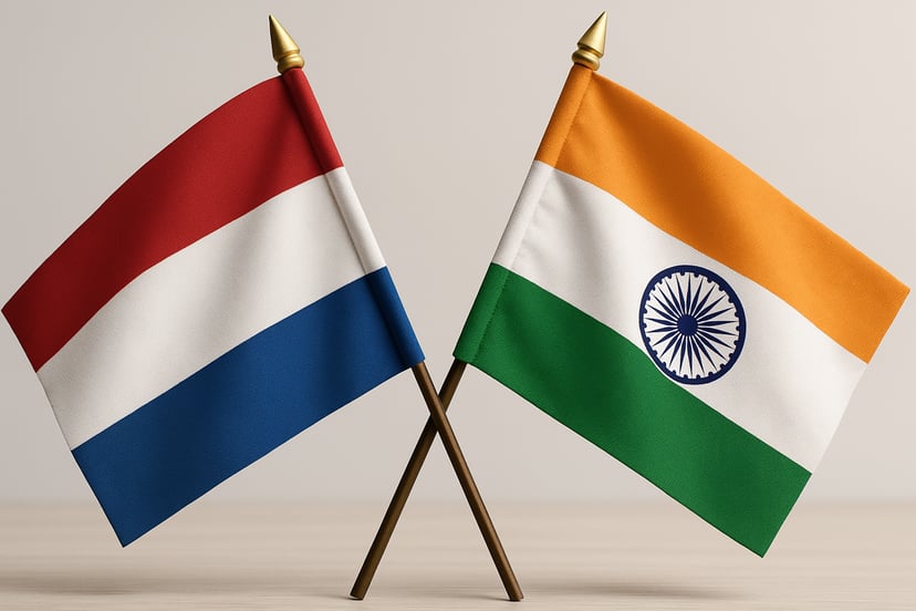 The Dutch and Indian flags 