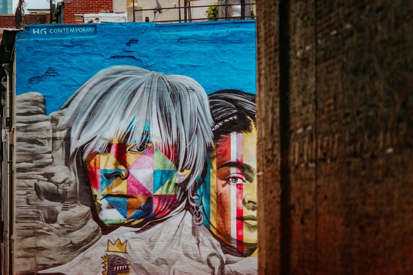 A painting of Andy Warhol