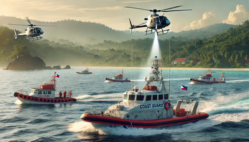 Filipino search and rescue boats