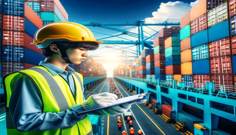 a young man working in a maritime job