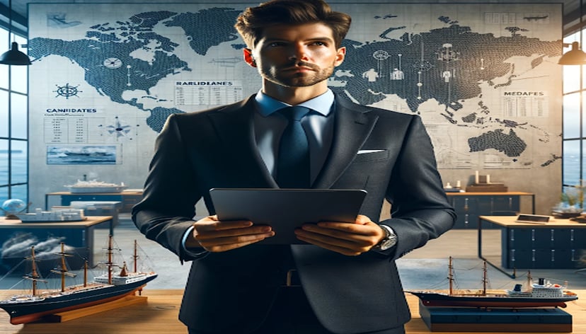 a man working in maritime recruitment