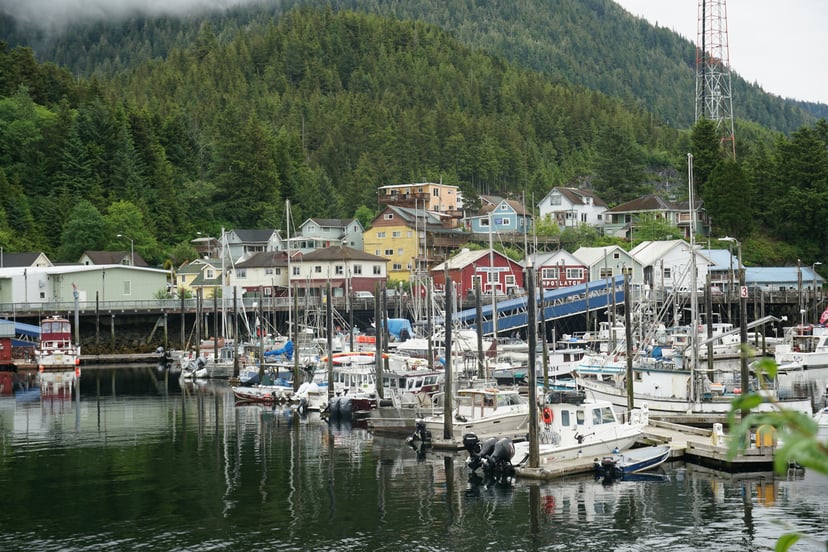 Boats in Ketchikan's Harbor, Alaska, USA