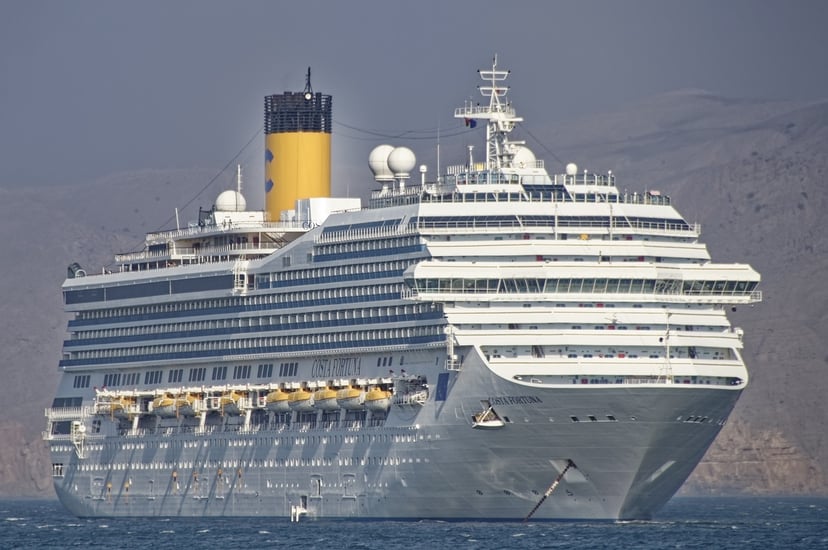 The Costa Fortuna cruise ship at sea