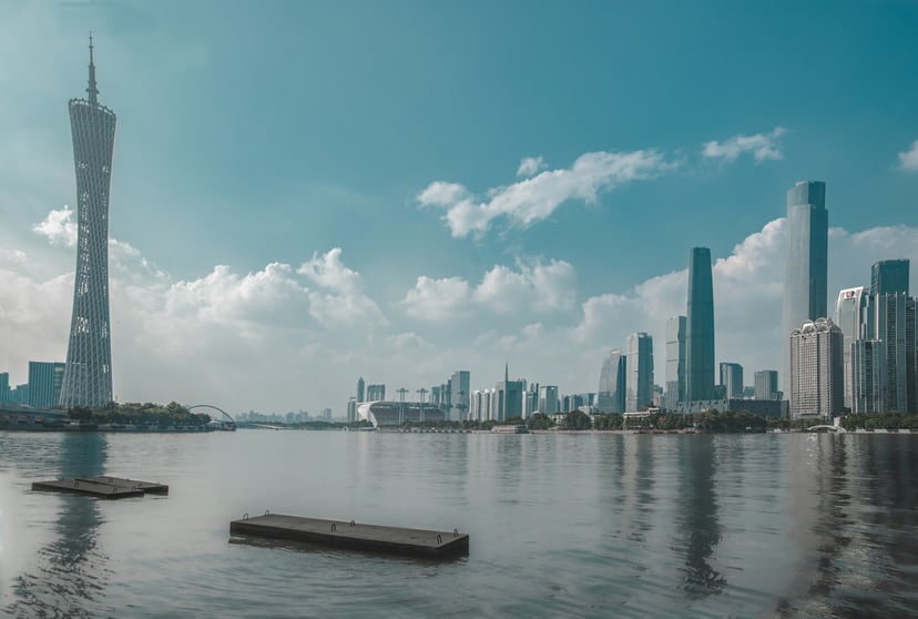 Guangzhou, China as seen from the water