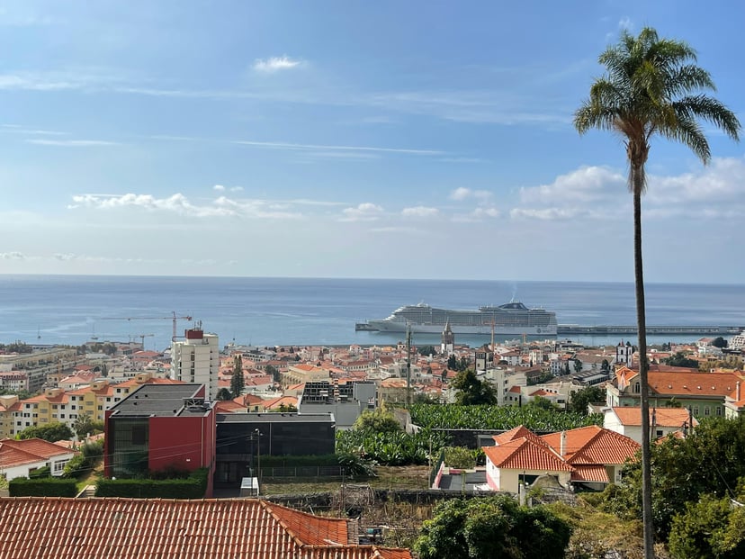 A cruise ship at Funchal Port, Madeira