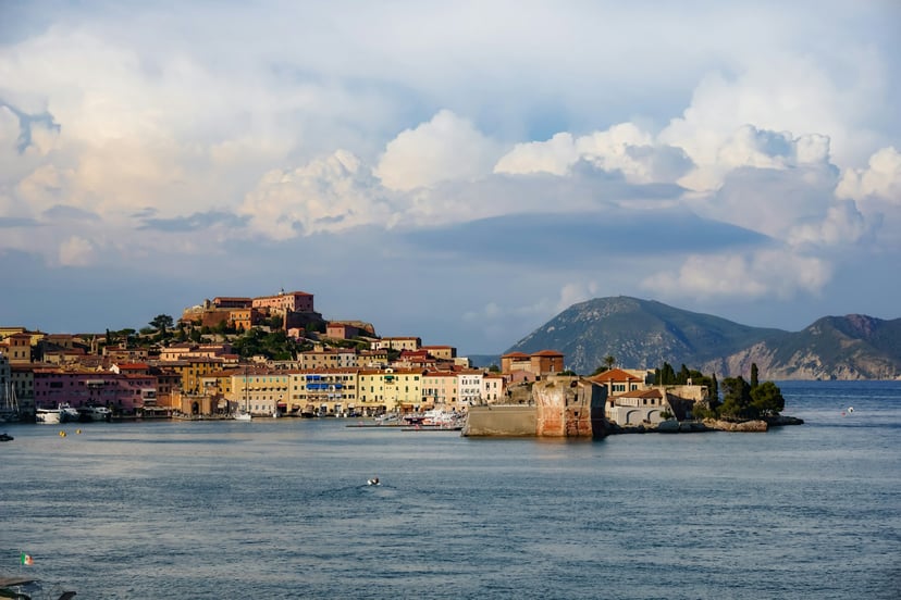 coastline of Portoferraio, Italy