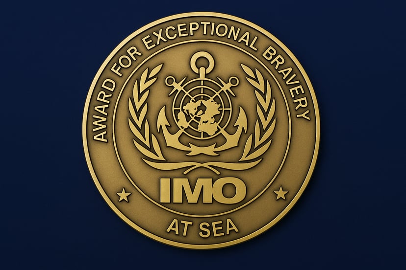 The IMO's medal for bravery at sea