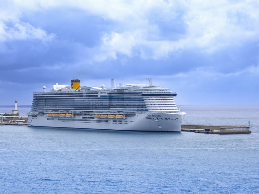The Costa Smerelda cruise ship at sea