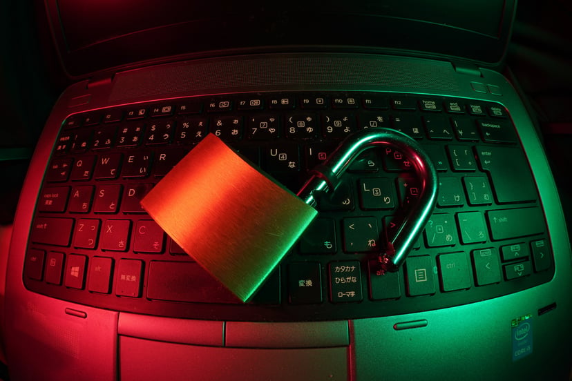 padlock on keyboard