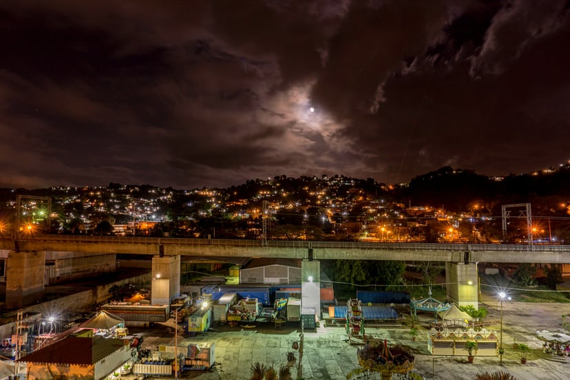A city in Venezuela at night