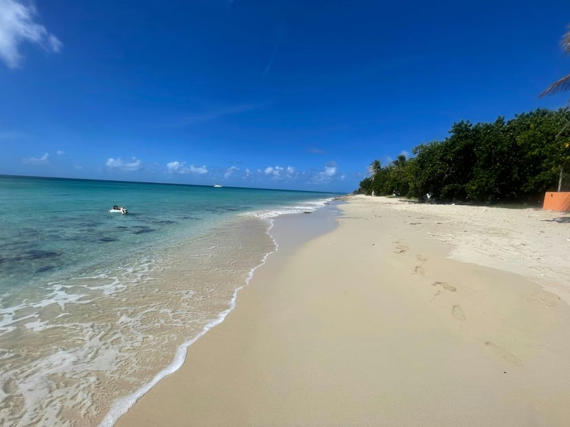 A beach at Frederiksted, St Croix in the US Virgin Islands