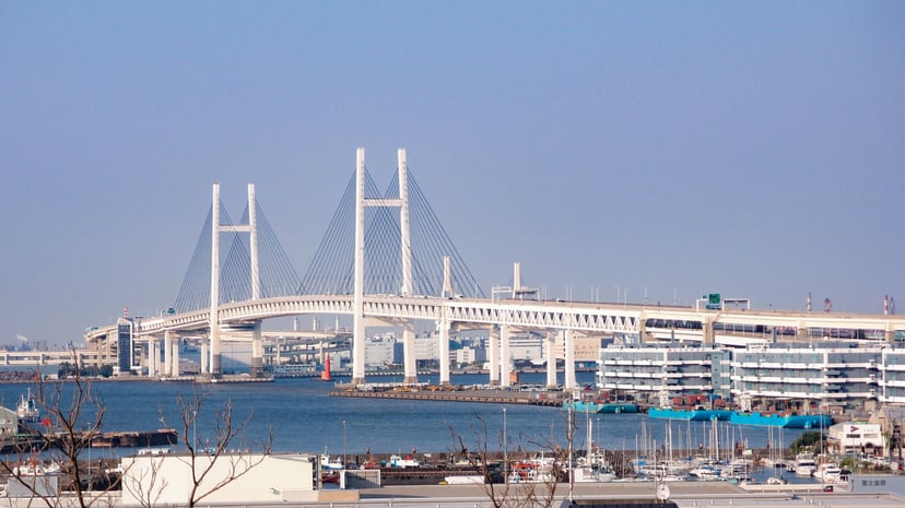 The ridge across Yokohama Bay, Japan