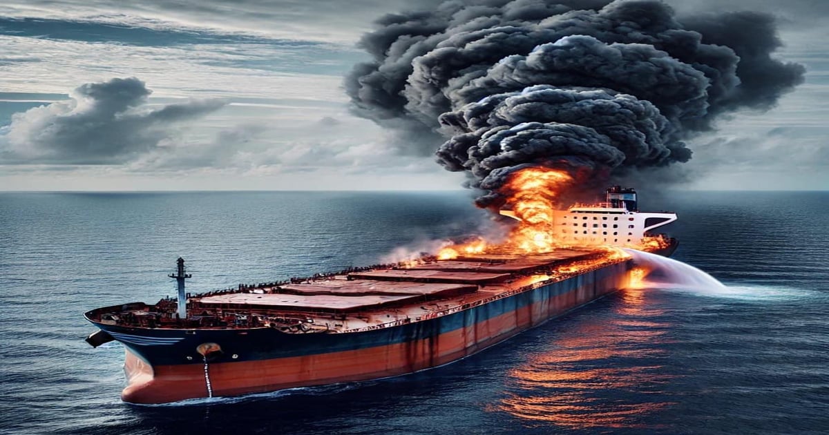 Container Ship Victoria L on Fire After Explosion at Sea – Maritime Bell