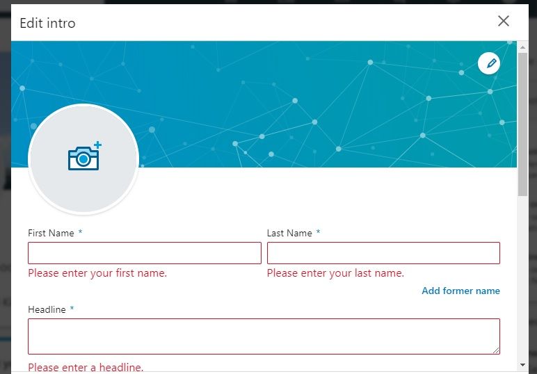 screenshot of a LinkedIn profile