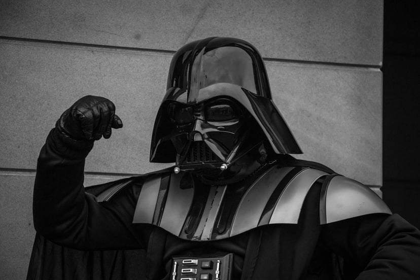 Darth Vader flexing his muscles