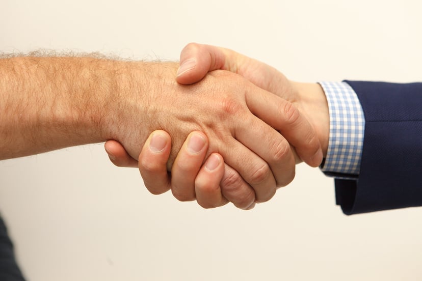 Two men shaking hands