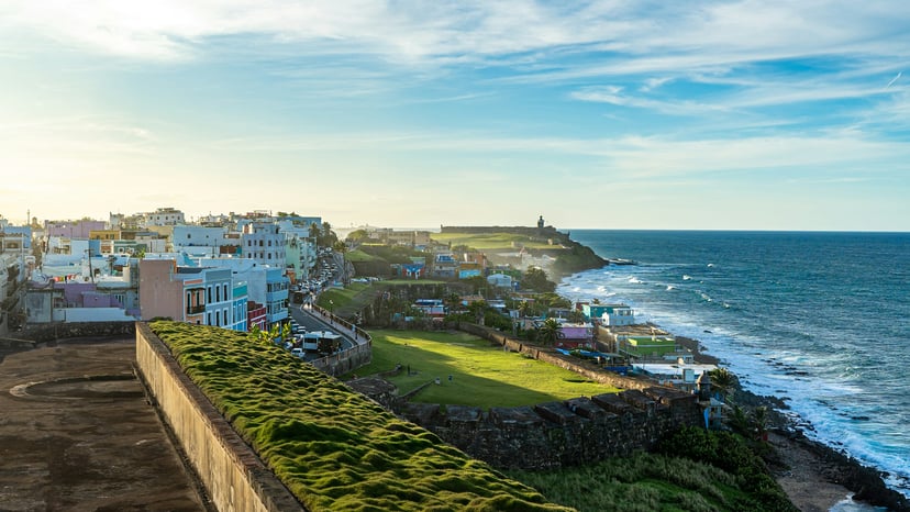 The coastline of San Juan, Puerto Rico
