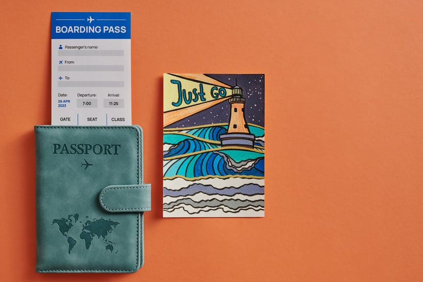 a passport and boarding pass