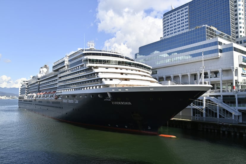 Holland America's cruise ship Zuiderdam in port