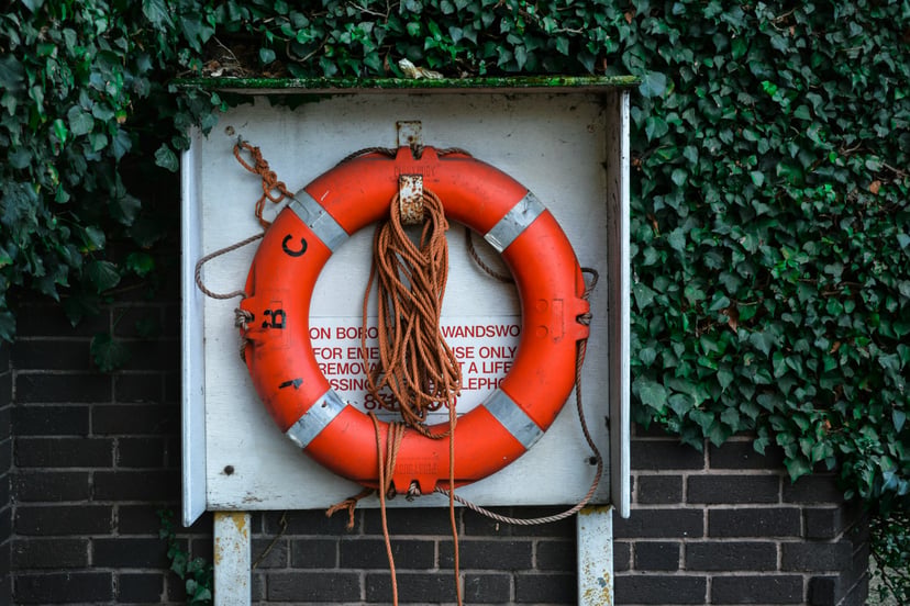 a life buoy in a case ready for use