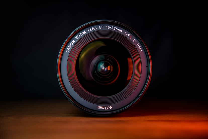 A Canon camera lens