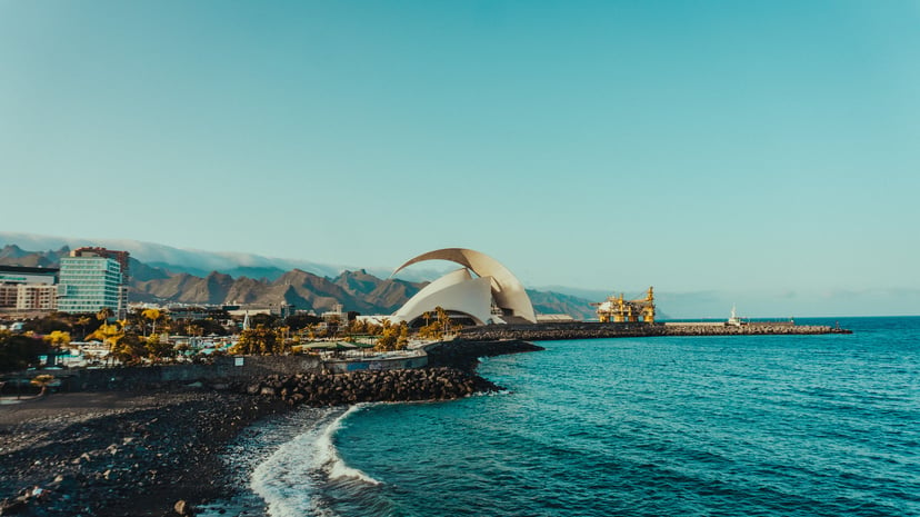 The cruise port at Santa Cruz de Tenerife