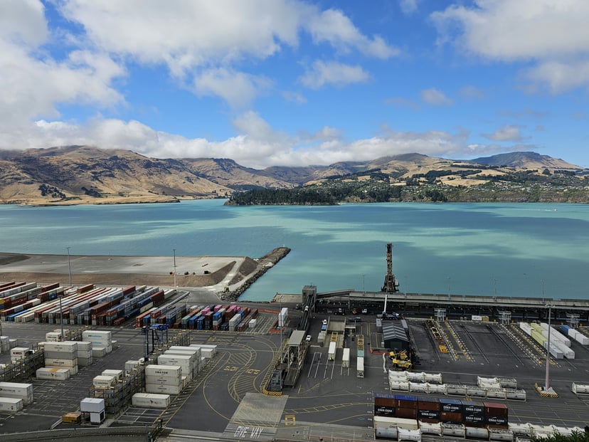 Lyttelton Port in New Zealand