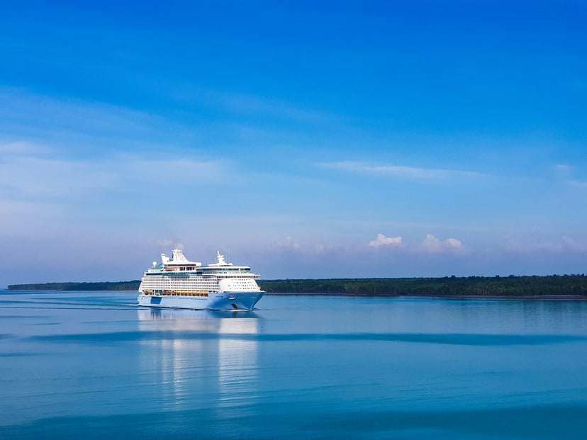 Royal Caribbean's Voyager of the Seas cruise ship at sea