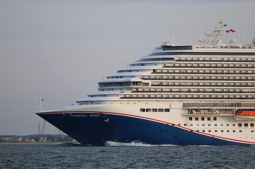 The bow of the Carnival Magic cruise ship