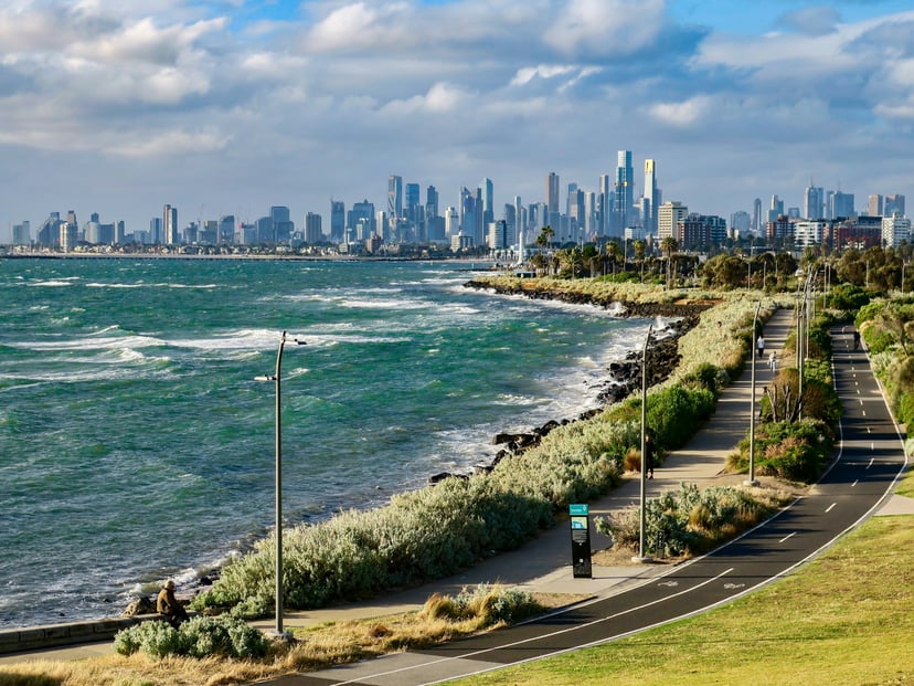 The Melbourne coastline