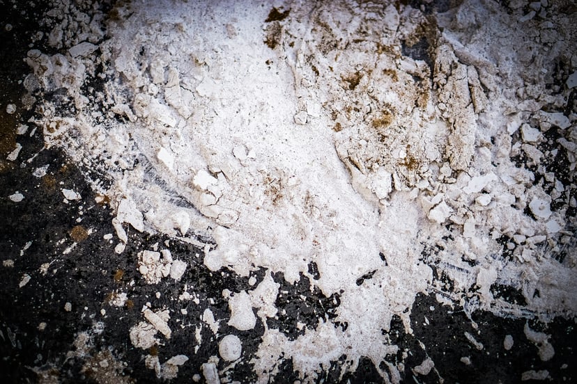 Cocaine on a black surface