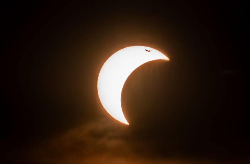 A solar eclipse
