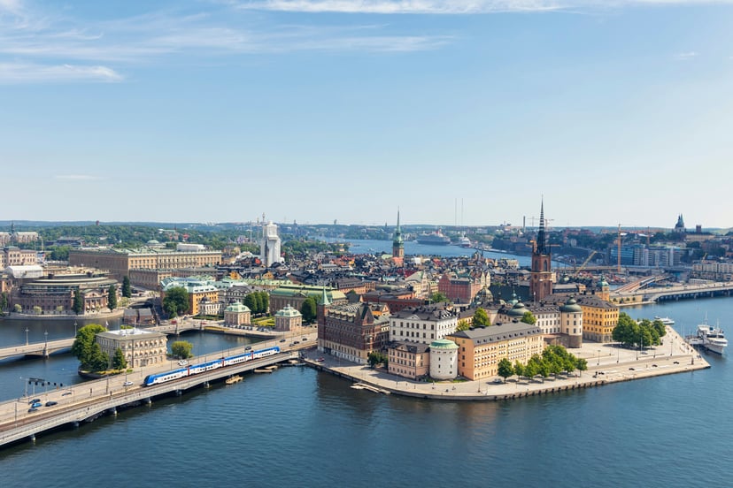 A view of Stockholm as seen from the water