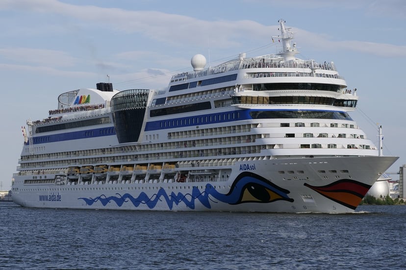The AISA Sol cruise ship at sea