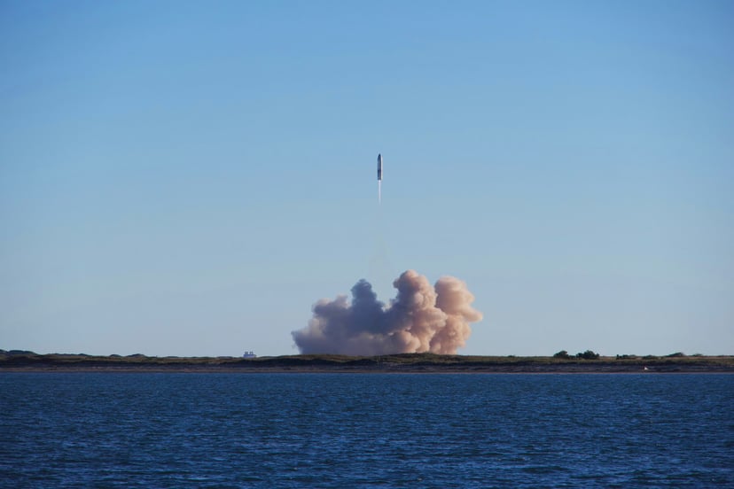 A cloud of smoke on the horizon