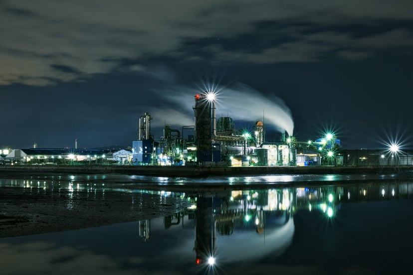 Incheon Port at night