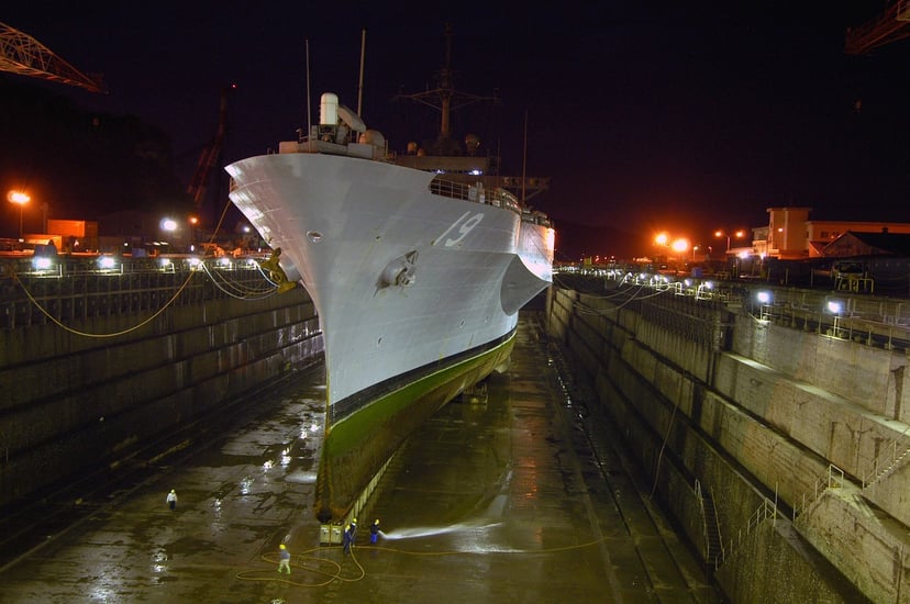 ship in dry dock