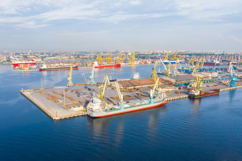 a container port- a place where maritime jobs can be found