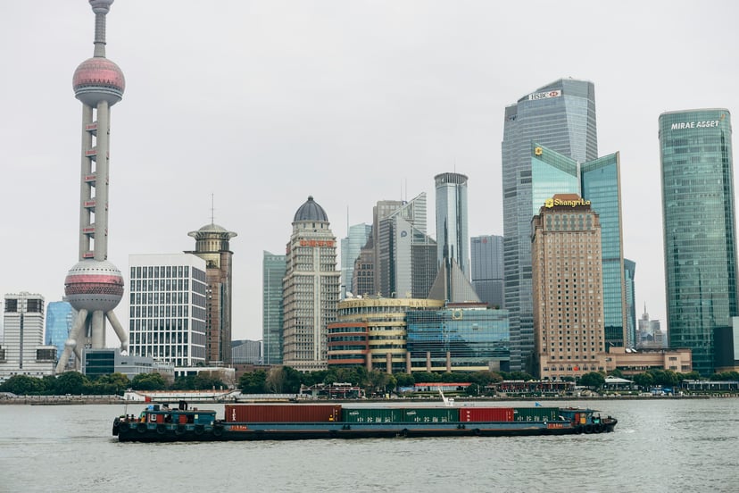 The Shanghai Pudong skyline
