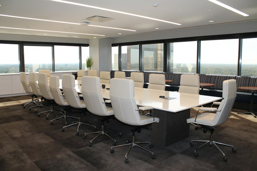 A boardroom in a corporate office