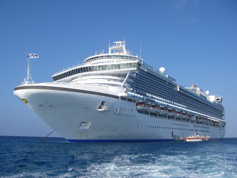 The Crown Princess cruise ship at sea